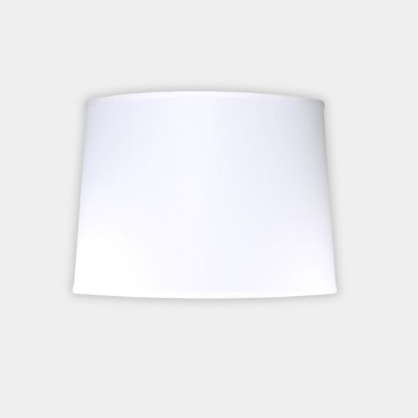 Large White Linen Drum Shade